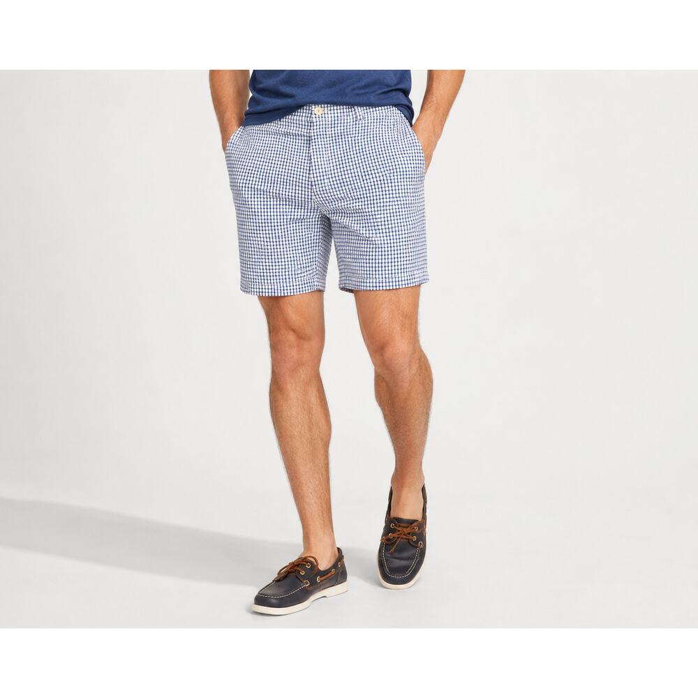 Vineyard Vines Breaker Shorts Blue White Check Seersucker 30 - Picture 3 of 11
